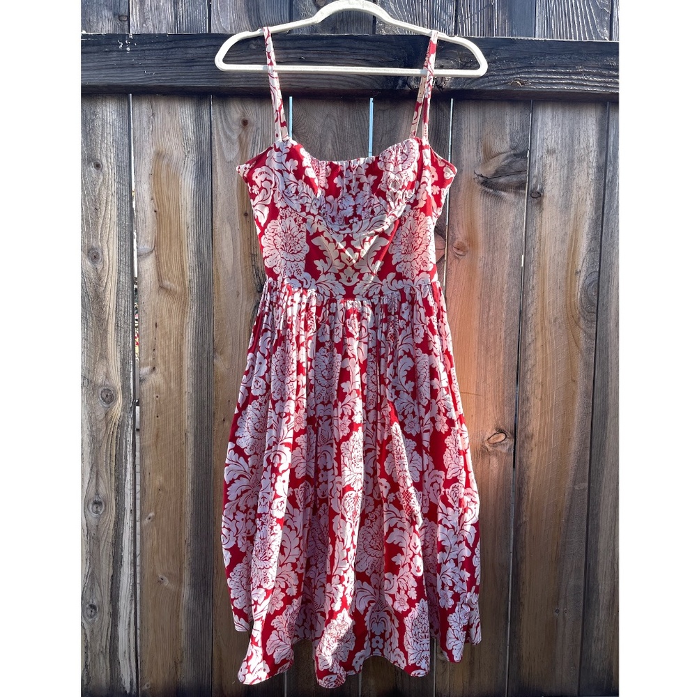 Bernie Dexter Paris Dress Red Damask